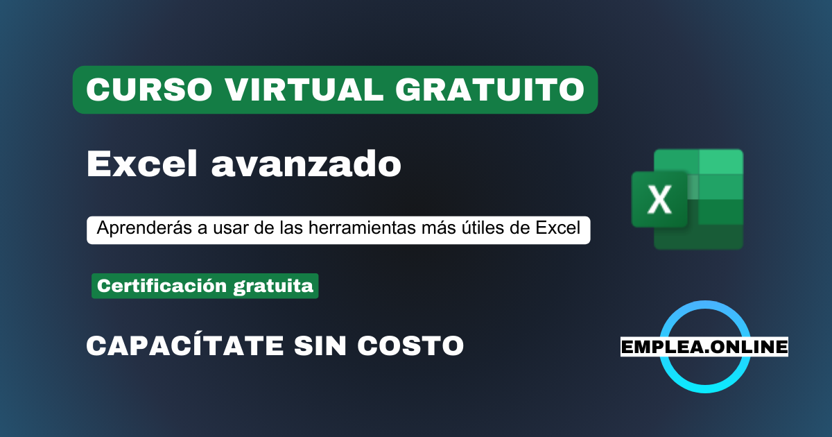 Curso online gratis certificado: Excel avanzado