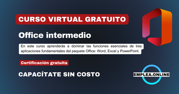 Curso online gratis certificado Office intermedio